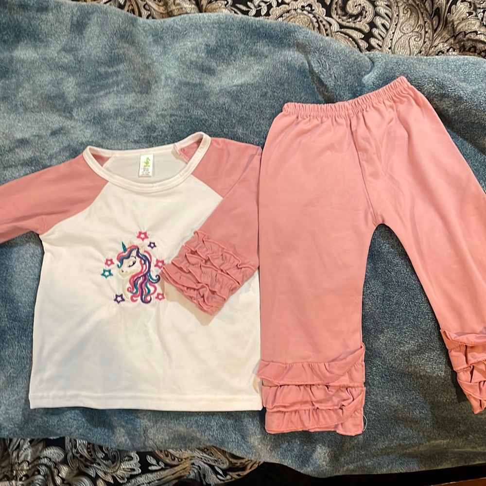 Embroidered Unicorn Clothing Set